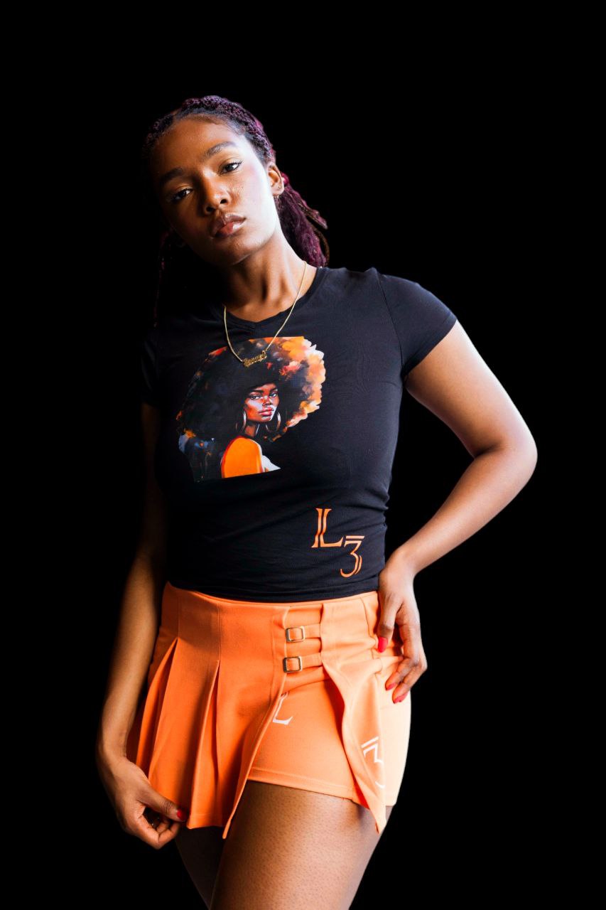 L3GACY Afro Queen Printed Sleeveless Shirt