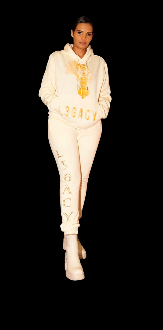 Cream L3GACY sweatsuit